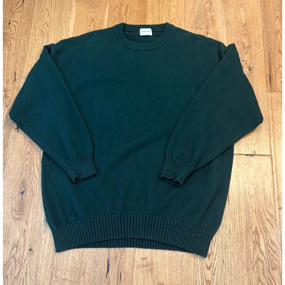 Sunday Best Aritzia Forest Green Oversized Crew Neck Knit Sweater Medium